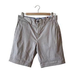 Tommy Hilfiger Shorts Mens 30 Flat Front Chino Gray Casual